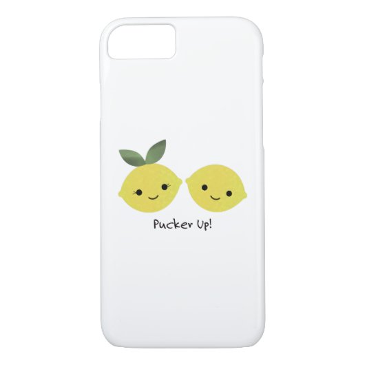 Coques Case-Mate iPhone Pucker up Cute Kawaii Lemons (Dos)