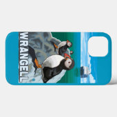 Coques Case-Mate iPhone Puffins & Cruise Ship - Wrangell, Alaska (Verso (horizontal))