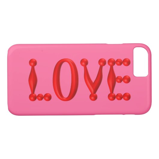 Coques Case-Mate iPhone Puffy Red LOVE (Dos (Horizontal))