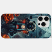 Coques Case-Mate iPhone Pug à moto Halloween effrayant (Verso (horizontal))