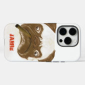 Coques Case-Mate iPhone Puggy Grumpy personnalisée avec Cigar (Verso (horizontal))