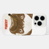 Coques Case-Mate iPhone Puggy Grumpy personnalisée avec Cigar (Verso (horizontal))