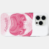 Coques Case-Mate iPhone Puggy PINK Grumpy personnalisée (Verso (horizontal))