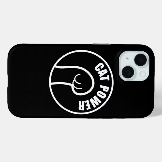 Coques Case-Mate iPhone Puissance du chat (Verso (horizontal))