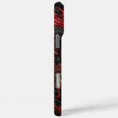 Coques Case-Mate iPhone Puissante sculpture d'art de dragon rouge (Verso / Droite)