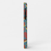 Coques Case-Mate iPhone Pumpkin and carrot  seamless pattern red and blue (Dos/Gauche)
