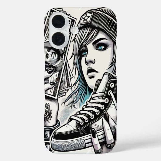 Coques Case-Mate iPhone Punk Girl stylish (Verso)