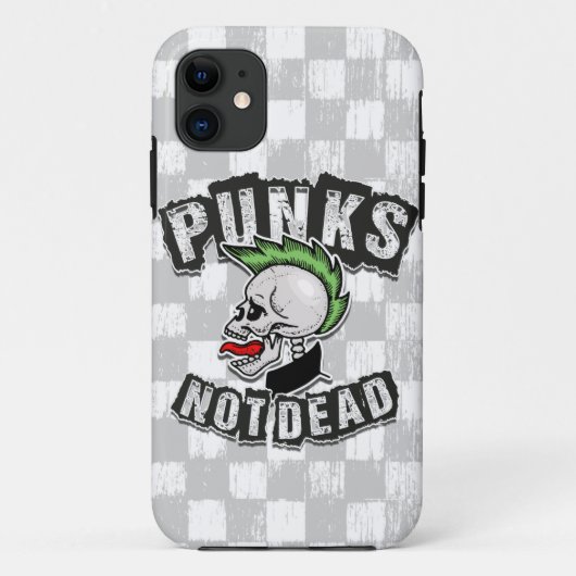 Coques Case-Mate iPhone Punks pas mort crâne Mohawk Punk Rock Rocker (Dos)