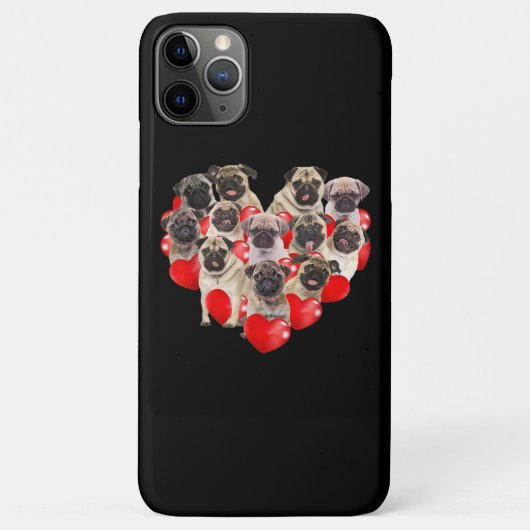 Coques Case-Mate iPhone Puppy Pugs Venin de Valentine (Dos)