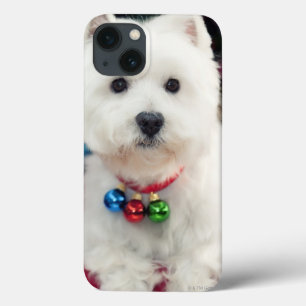 Etui iPhone 13 Puppy wearing Christmas bell on neck