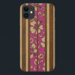 Case-Mate iPhone Case Pupukea Vintage Hawaiian Faux Wood Surboard<br><div class="desc">Couleur Rose. Sur la Rive Nord d'Oahu, Hawaii est une communauté de taches de surf connue sous le nom de Pūpūkea. Ce petit hameau de surf abrite quelques-uns des plus grands surfs du monde tels que Velzyland, Sunset, Pipeline et Banzai Beach. Notre design évoque une planche de surf vintage des...</div>