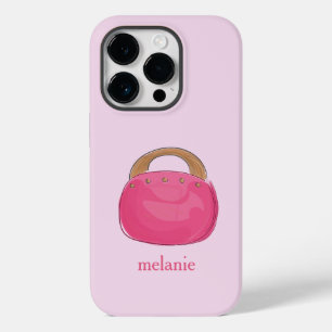 Coque Pour iPhone 14 Pro Purge rose preppy Personnalisée