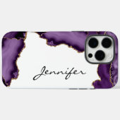 Coques Case-Mate iPhone Purple Agate Geode Stone iPhone (Verso (horizontal))