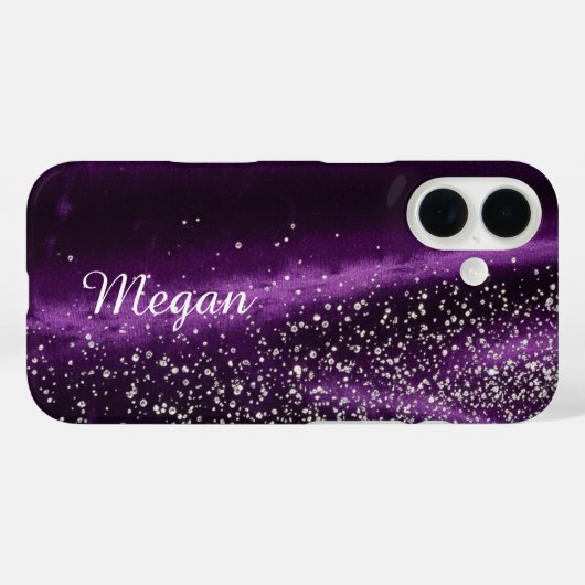 Coques Case-Mate iPhone Purple and diamonds - Stunning Barely There (Verso (horizontal))