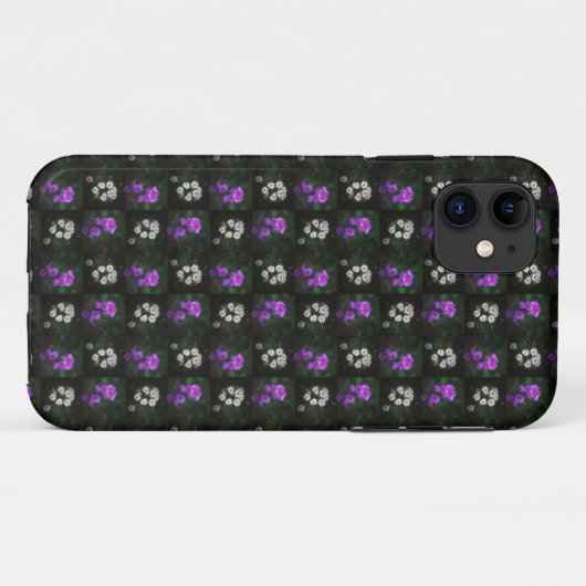 Coques Case-Mate iPhone Purple and White Floral (Dos (Horizontal))