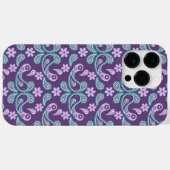 COQUES Case-Mate iPhone PURPLE & AQUA PAISLEY MOTIF (Verso (horizontal))