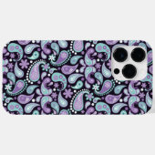 COQUES Case-Mate iPhone PURPLE & AQUA PAISLEY MOTIF (Verso (horizontal))