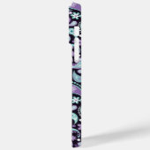 COQUES Case-Mate iPhone PURPLE & AQUA PAISLEY MOTIF (Verso / Gauche)