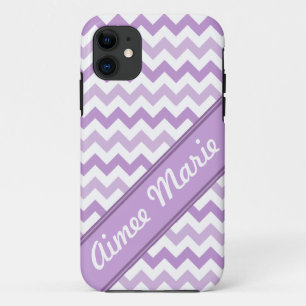 Etui iPhone Case-Mate Purple & Blanc Chevron diagonale texte iPhone 5 Co