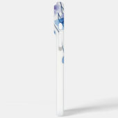 Coques Case-Mate iPhone Purple Bleu Élégant Aquarelle Fleurs Monogramme (Verso / Gauche)