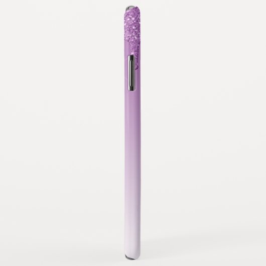 Coques Case-Mate iPhone Purple Bling | Monogramme Parties scintillant étin (Dos/Droite)