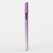 Coques Case-Mate iPhone Purple Bling | Monogramme Parties scintillant étin (Dos/Droite)