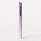 Coques Case-Mate iPhone Purple Bling | Monogramme Parties scintillant étin (Dos/Gauche)