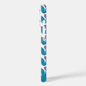 Coques Case-Mate iPhone Purple Blue Jouer Fleurs Abstraites Personnalisées (Verso / Gauche)