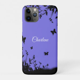 Case-Mate iPhone Case Purple Butterfly Garden Personnalisé