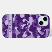 Coques Case-Mate iPhone Purple Camouflage Personalized (Verso (horizontal))