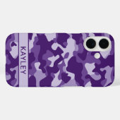 Coques Case-Mate iPhone Purple Camouflage Personalized (Verso (horizontal))