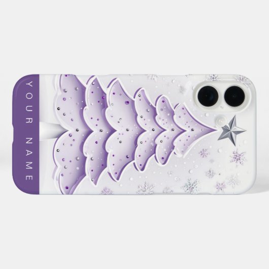 Coques Case-Mate iPhone Purple Christmas (Verso (horizontal))