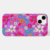 Coques Case-Mate iPhone Purple clair, Rose Chaud Floral Personnalisé (Verso (horizontal))