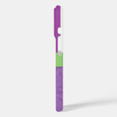 Coques Case-Mate iPhone Purple Damask, Purple Stripes, Stripe, Votre Nom (Verso / Gauche)