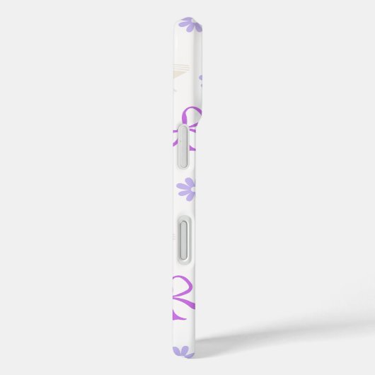 Coques Case-Mate iPhone Purple Dreamy Books & Bows Pattern (Verso / Droite)