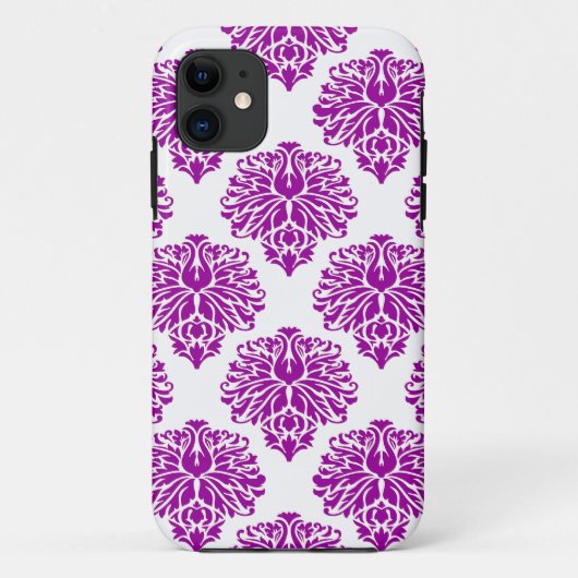Coques Case-Mate iPhone Purple Elegant Damask (Dos)