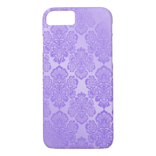 Coques Case-Mate iPhone Purple Elegant Damask (Dos)