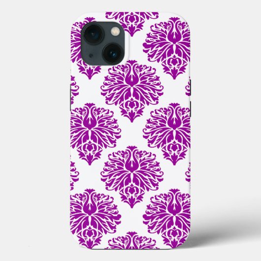 Coques Case-Mate iPhone Purple Elegant Damask (Verso)