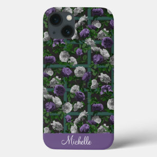 Case-Mate iPhone Case Purple Élégant Roses floraux