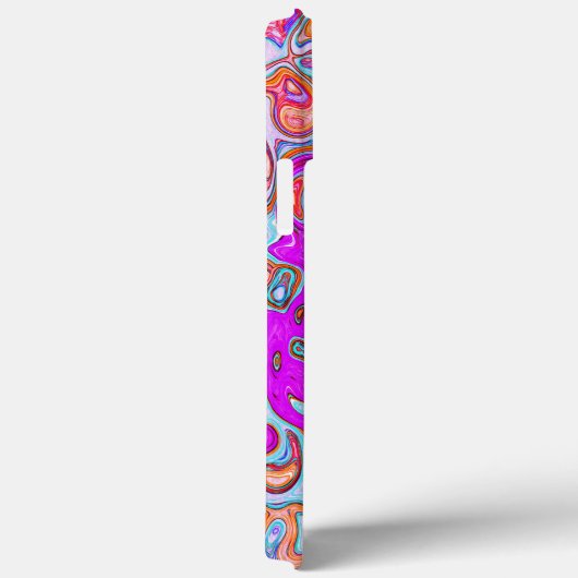 Coques Case-Mate iPhone Purple et Orange Super Retro Swirl Abstrait (Verso / Droite)