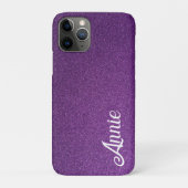Coques Case-Mate iPhone Purple Faux Parties scintillant Beau Sparkly Nom (Dos)