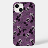 Coques Case-Mate iPhone Purple Floral Gothic Skull (Verso)