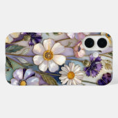 Coques Case-Mate iPhone Purple Floral iPhone Case Pastel Flower Pattern (Verso (horizontal))