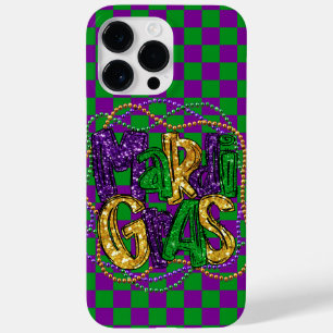 COQUE POUR POUR iPhone 14 PRO MAX PURPLE & GREEN CHECKED MOTIF COLORÉ PAIX