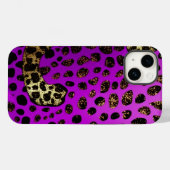 Coques Case-Mate iPhone Purple Leopard Parties scintillant iPhone Mate Coq (Verso (horizontal))