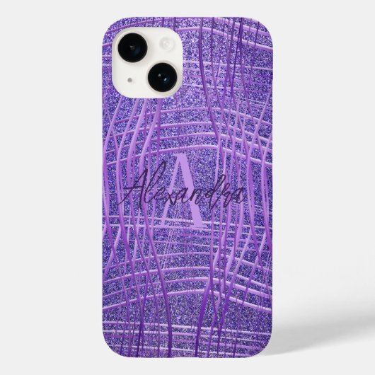 Coques Case-Mate iPhone Purple Lilac Parties scintillant métallique modern (Verso)