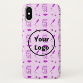 Coques Case-Mate iPhone Purple makeup artist business pattern (Dos)