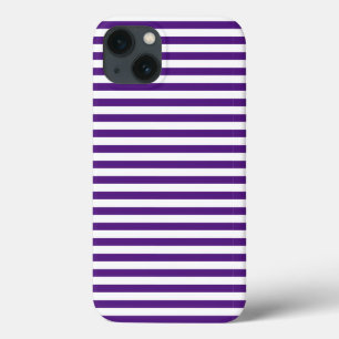 Case-Mate iPhone Case Purple moderne minimaliste et blanc rayé