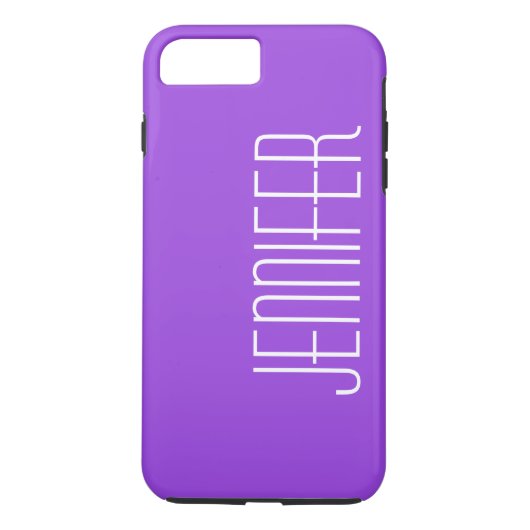 Coques Case-Mate iPhone Purple moderne, Simple Minimaliste, Nom Jumbo (Dos)