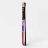 Coques Case-Mate iPhone Purple 'n Pink Flowers & Stripes (Dos/Gauche)